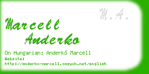 marcell anderko business card